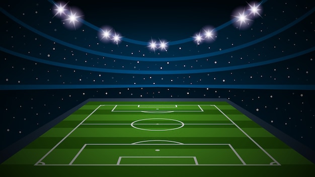 Estadio vacío de la arena del campo de fútbol