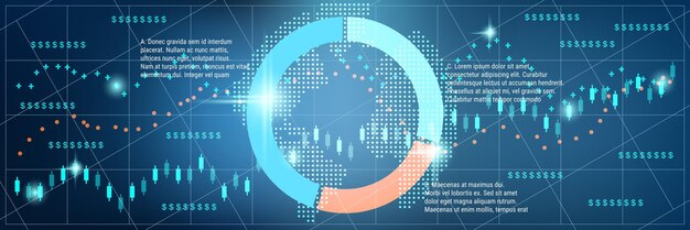 Estadísticas comerciales, análisis financiero, análisis de tendencias del mercado, ilustración del concepto vectorial