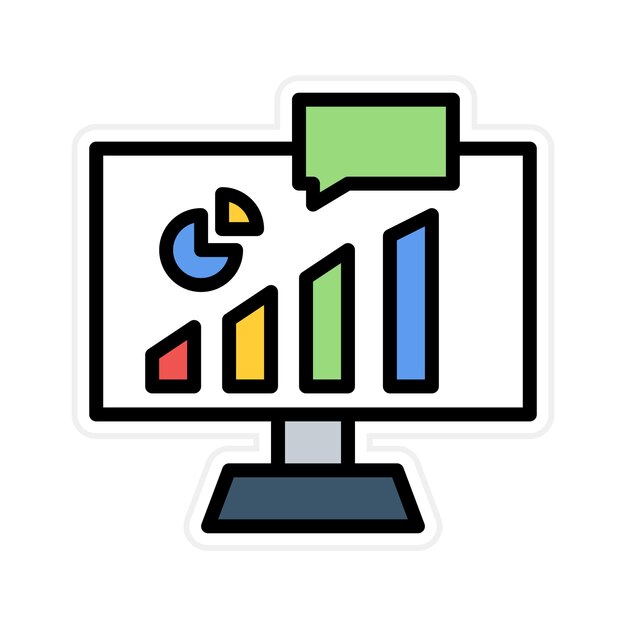 Estadísticas Imagen vectorial del icono de notificación Se puede utilizar para el comercio