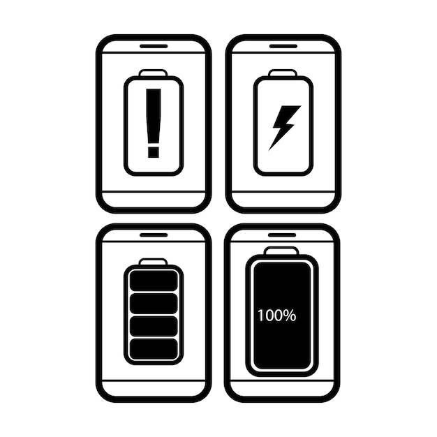 estado de carga de la batería del teléfono vectorial