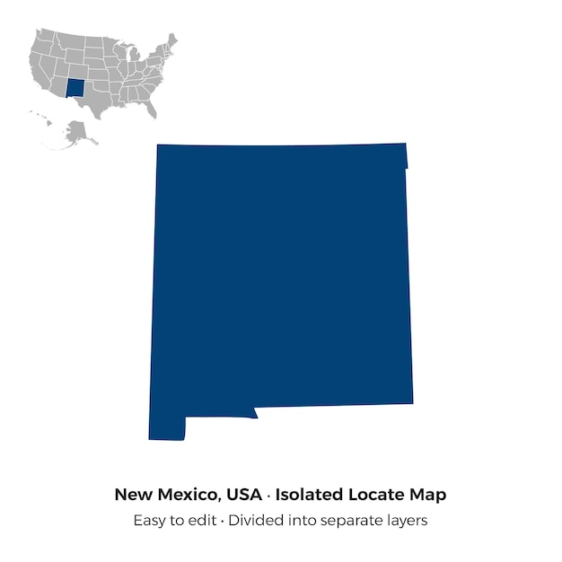 El estado de Nuevo México localiza el mapa aislado de Shilloutte