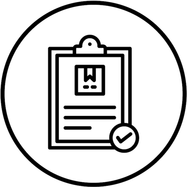 Estado del orden del diseño vectorial Estilo del icono