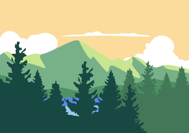 estado de oregón con hermoso bosque y cielo de fondo