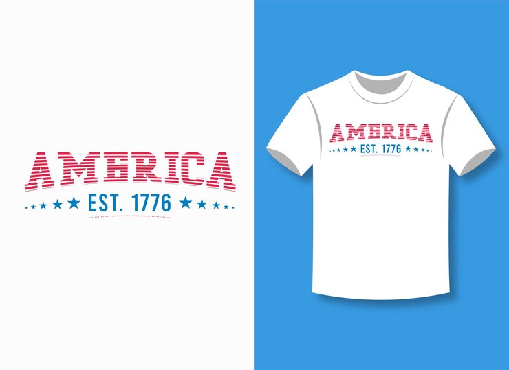 Estados Unidos 1776 Día de la Independencia: gráficos coloridos para la industria de la ropa y la impresión.