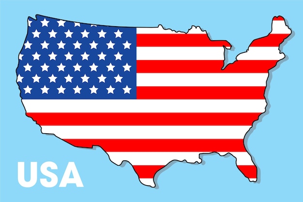 Estados Unidos de América mapa bandera geografía