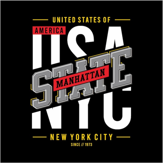 Estados Unidos de América tipografía gráfica camiseta vector ilustración estilo casual