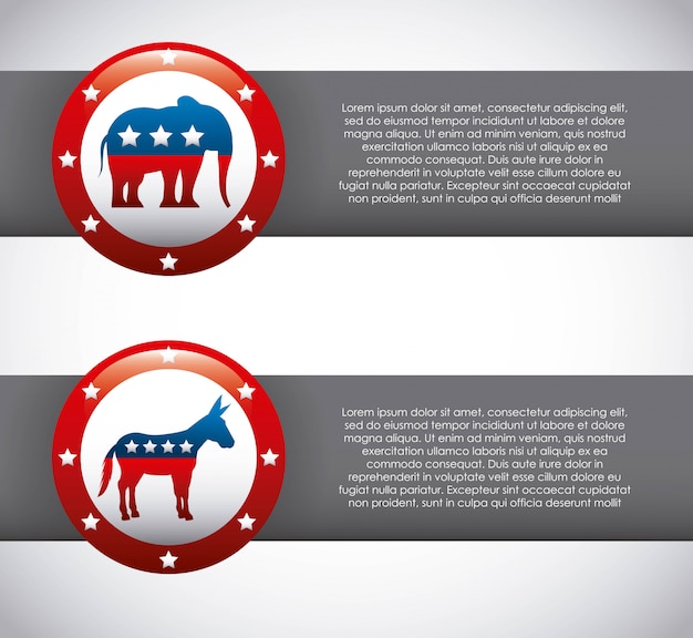 Estados unidos partidos políticos infograhic