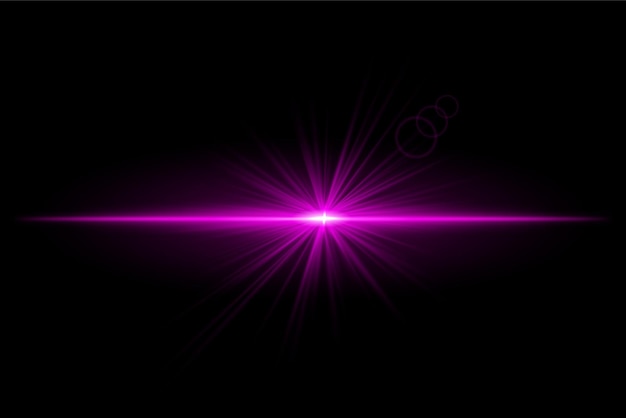 Estallido de estrellas púrpura Haz de luz radiante partículas brillantes Efecto de estrella brillante Iluminación cálida Diseño de iluminación abstracta Energía futurista Decorativo visual moderno
