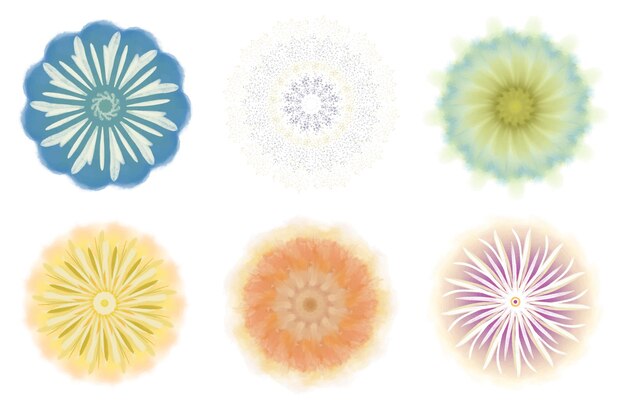 Estallidos estelares de acuarela pastel dibujados a mano
