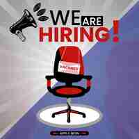 Vector estamos contratando un banner anuncio de vacante contratación y reclutamiento de empleados reclutamiento comercial