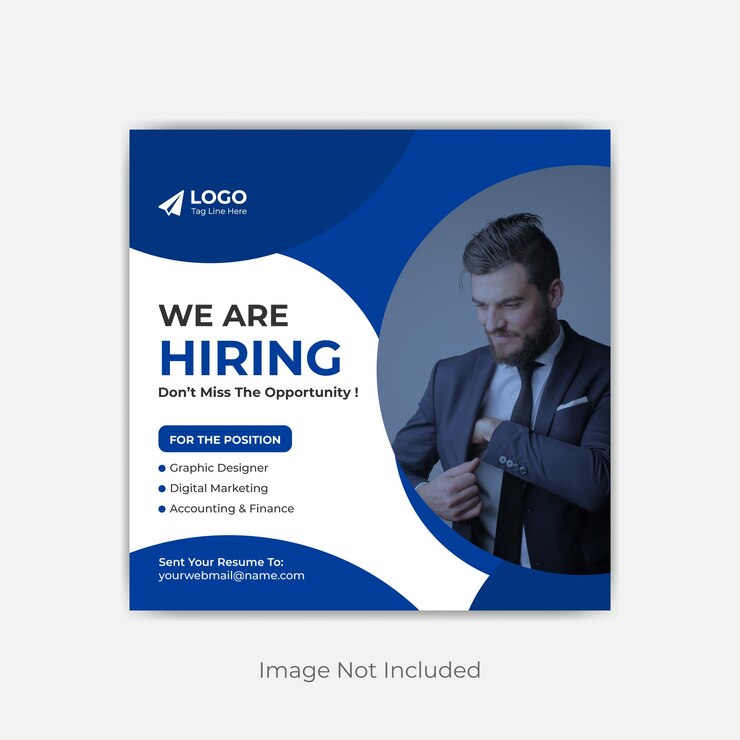 Estamos contratando banner de publicación de redes sociales de vacantes de empleo