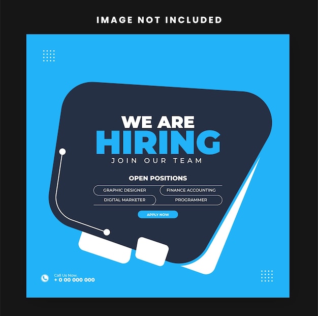 Estamos contratando plantilla de banner de publicación de redes sociales para vacantes de empleo