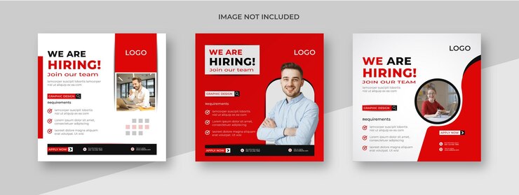 Estamos contratando plantillas de diseño de anuncios de trabajo, anuncios de redes sociales, anuncios de anuncios.
