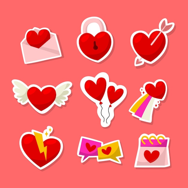 Estampa de adhesivo para el corazón del diario