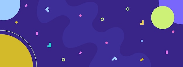 Estampa de banner colorido Diseño con forma líquida