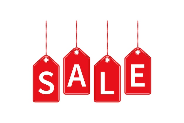 Estampa de diseño de banner de estilo de etiqueta de precio de venta roja Banner de venta del viernes negro