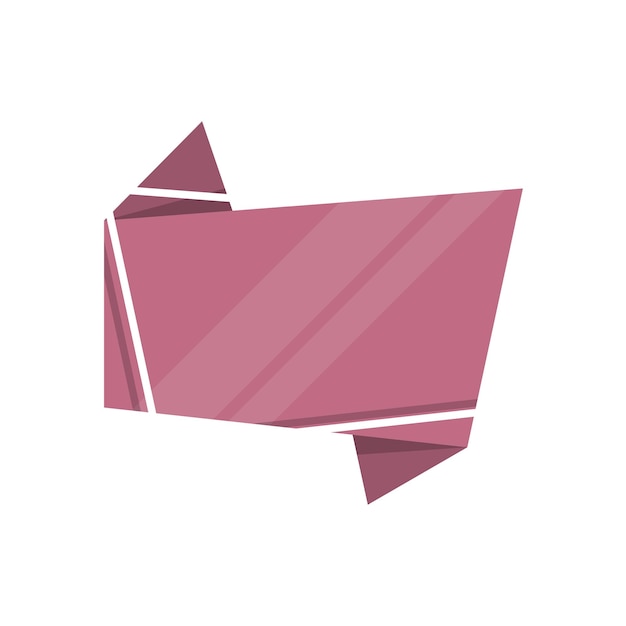 Estampa de diseño en blanco de la etiqueta de la bandera de venta de origami