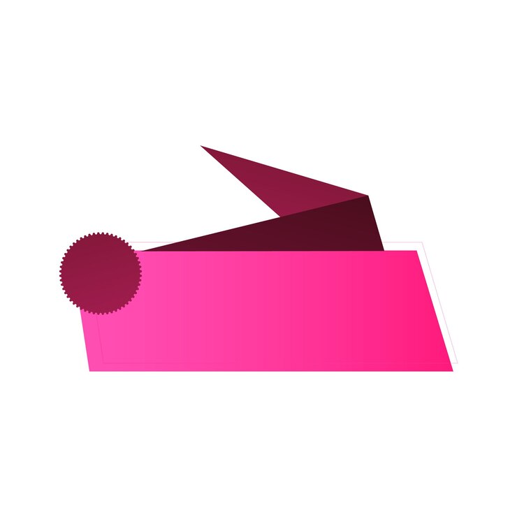 Vector estampa de diseño en blanco de la etiqueta de la bandera de venta de origami