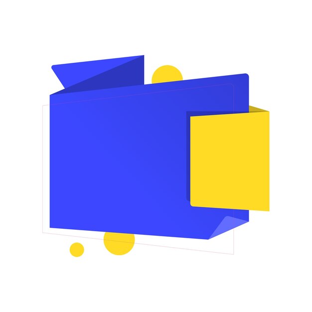 Estampa de diseño en blanco de la etiqueta de la bandera de venta de origami