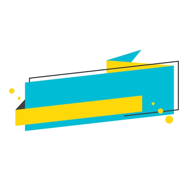 Estampa de diseño en blanco de la etiqueta de la bandera de venta de origami