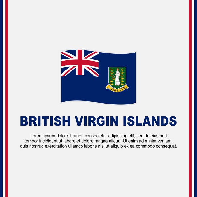 Estampa de diseño de fondo de la bandera de las Islas Vírgenes Británicas.