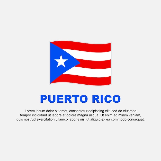 Estampa de diseño de fondo de la bandera de Puerto Rico Bandera del Día de la Independencia de Puerto Rico Medios sociales Post de fondo de Puerto Rico