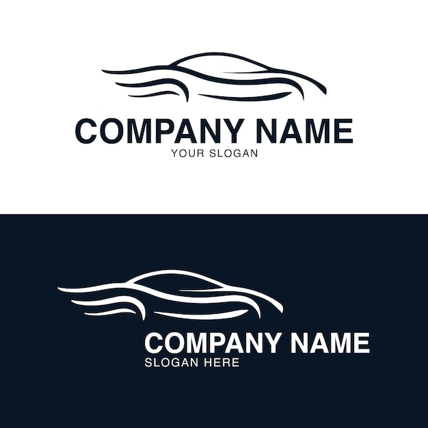 Estampa de diseño de logotipo de concepto premium de garaje de automóviles o alquiler de automóviles