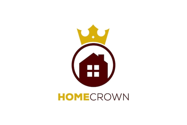 Estampa de diseño de logotipo de la corona