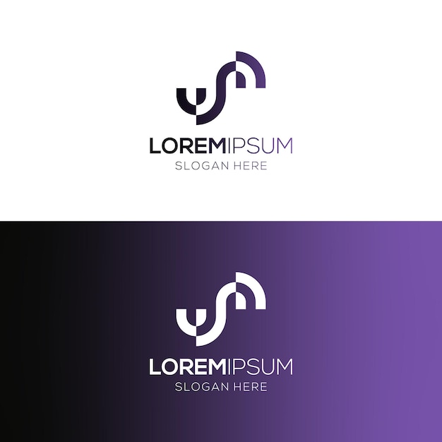 Estampa de diseño de logotipo geométrico moderno con la letra S para una marca moderna