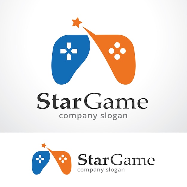 Estampa de diseño de logotipo de juego de estrellas Vector de diseño de emblema Concepto de diseño Símbolo creativo Icono