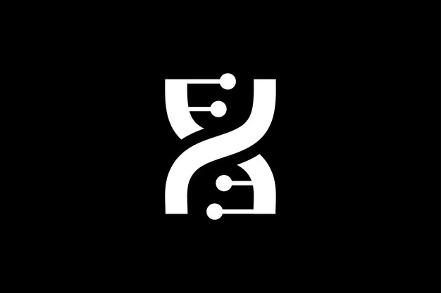 Estampa de diseño del logotipo de la letra X genética