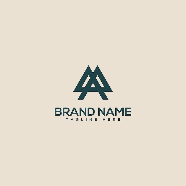 Estampa de diseño de logotipo de monograma MA AM con letra única profesional Iniciales Logotipo de la empresa