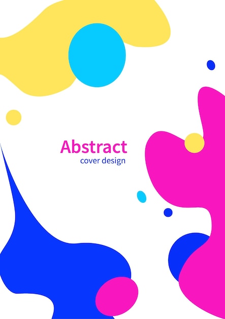 Estampa de diseño de portada brillante espacio de copia dibujo abstracto vectorial estilo plano