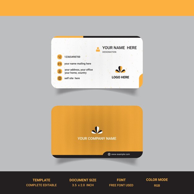 Estampa de diseño de tarjetas de visita corporativas creativas únicas