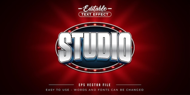 Estampa de efecto de texto editable de Studio 3D