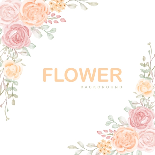 Estampa de fondo de flores hermosas