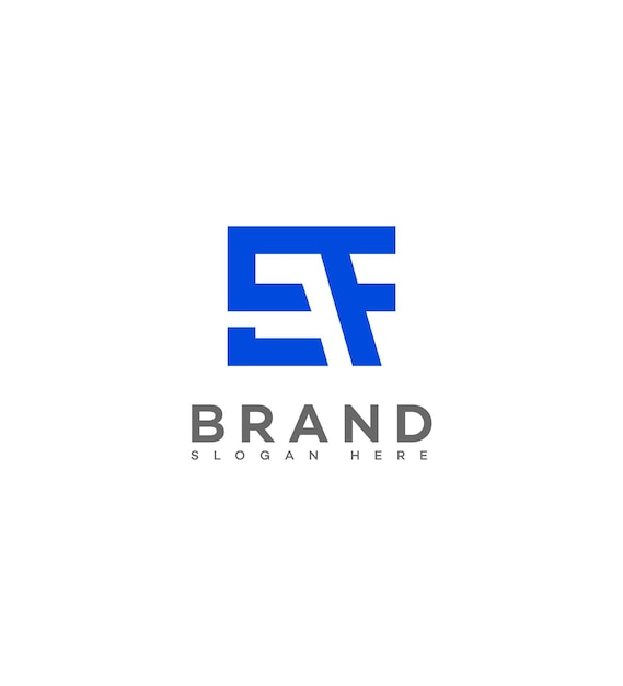 Estampa de identidad de la marca con el icono de la letra FE del logotipo EF