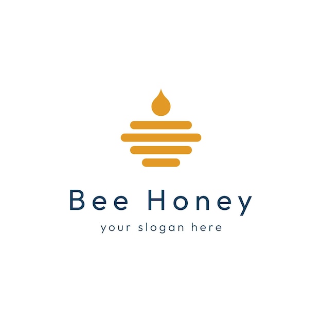 Estampa de logotipo de abeja de miel orgánica de época Diseño para insignia de negocio tienda de miel apicultura