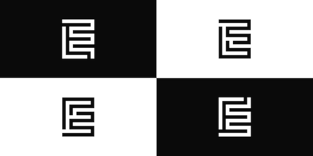 Estampa de logotipo de la letra E elegante y creativa moderna Premium Vector