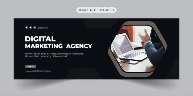 Vector estampa de portada gratuita de eps para agencias de marketing digital y empresas de facebook