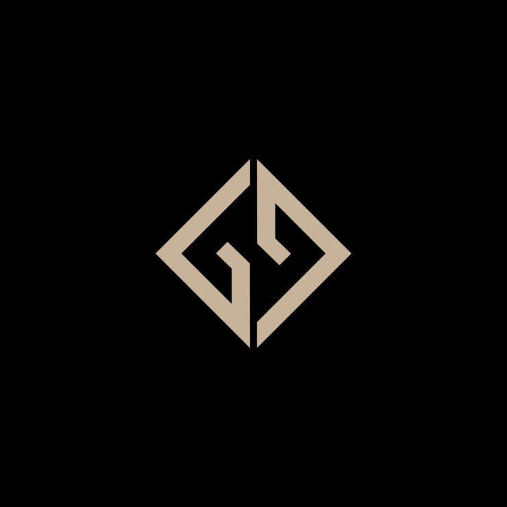 Estampa premium de diseño de logotipo de la letra monograma creativa gg