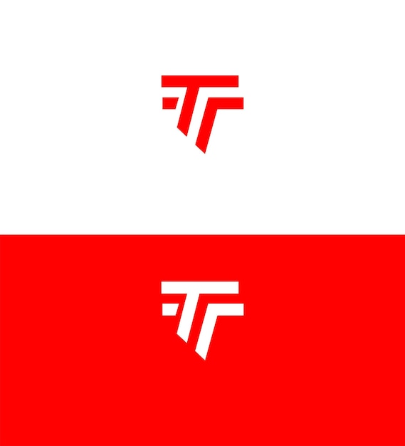 Estampa del símbolo de identificación del signo del logotipo de la letra TT
