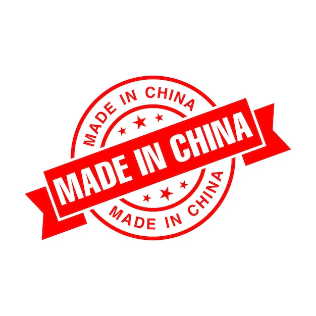 Estampa de vector de estampillas de goma hecha en China