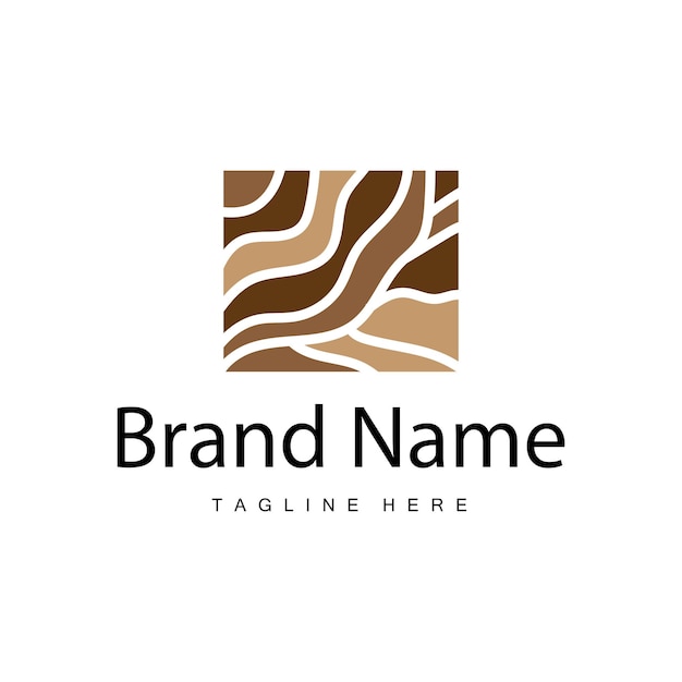 Estampa de vector de estructura de diseño de logotipo de madera capas de corteza de árbol forestal