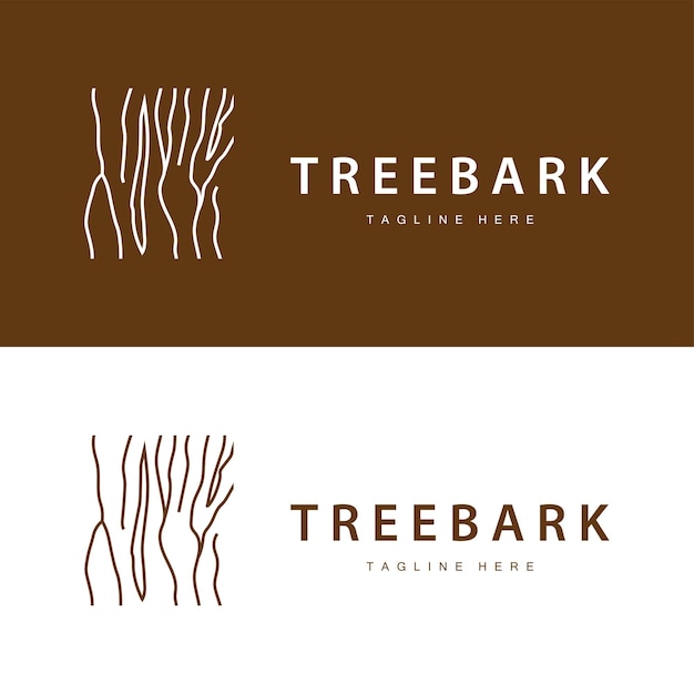 Estampa de vector de estructura de diseño de logotipo de madera capas de corteza de árbol forestal