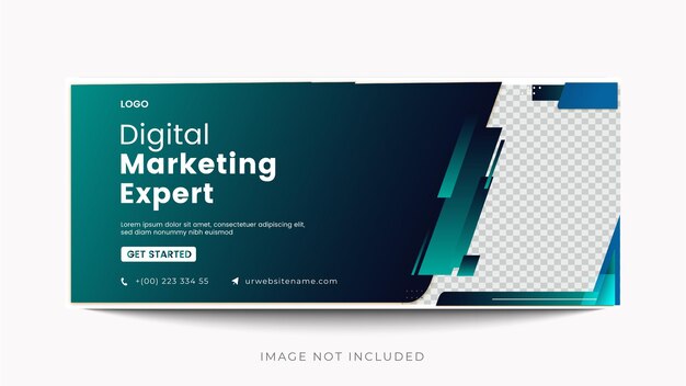 Estampa web de diseño de banner abstracto Establezca el encabezado horizontal del banner web