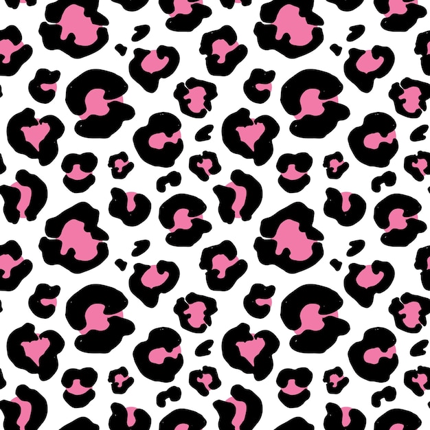 Estampado animal de piel de leopardo Ilustración vectorial de patrones sin fisuras