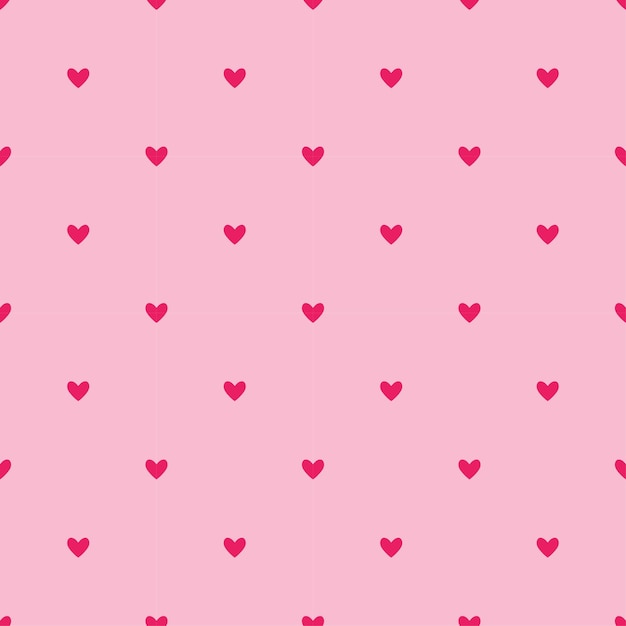 estampado de corazones de color rosa oscuro sobre fondo rosa estampado de regalo de San Valentín sin costura con corazones