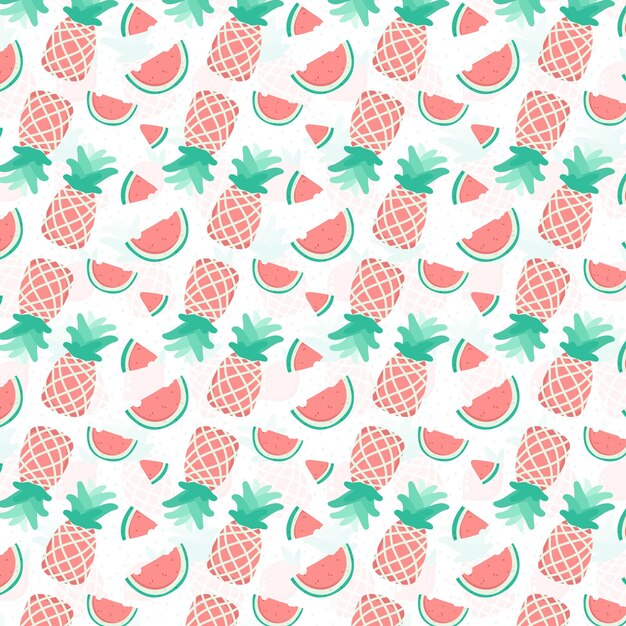 Estampado dibujado a mano de verano