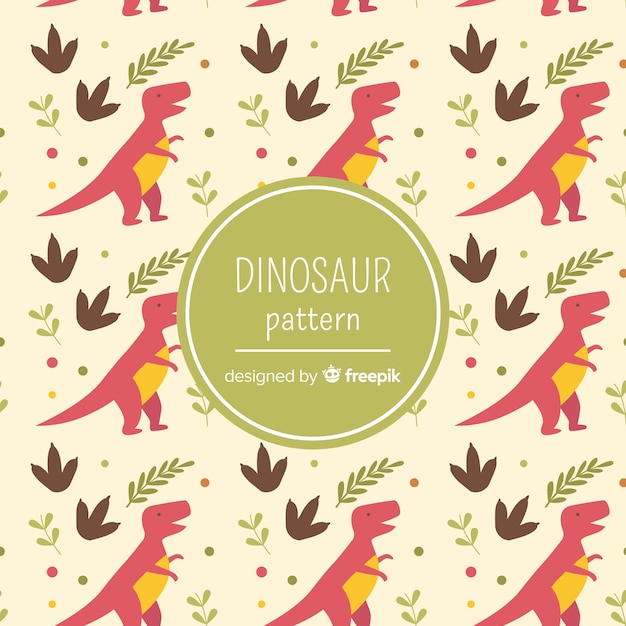 Estampado de dinosaurio dibujado a mano